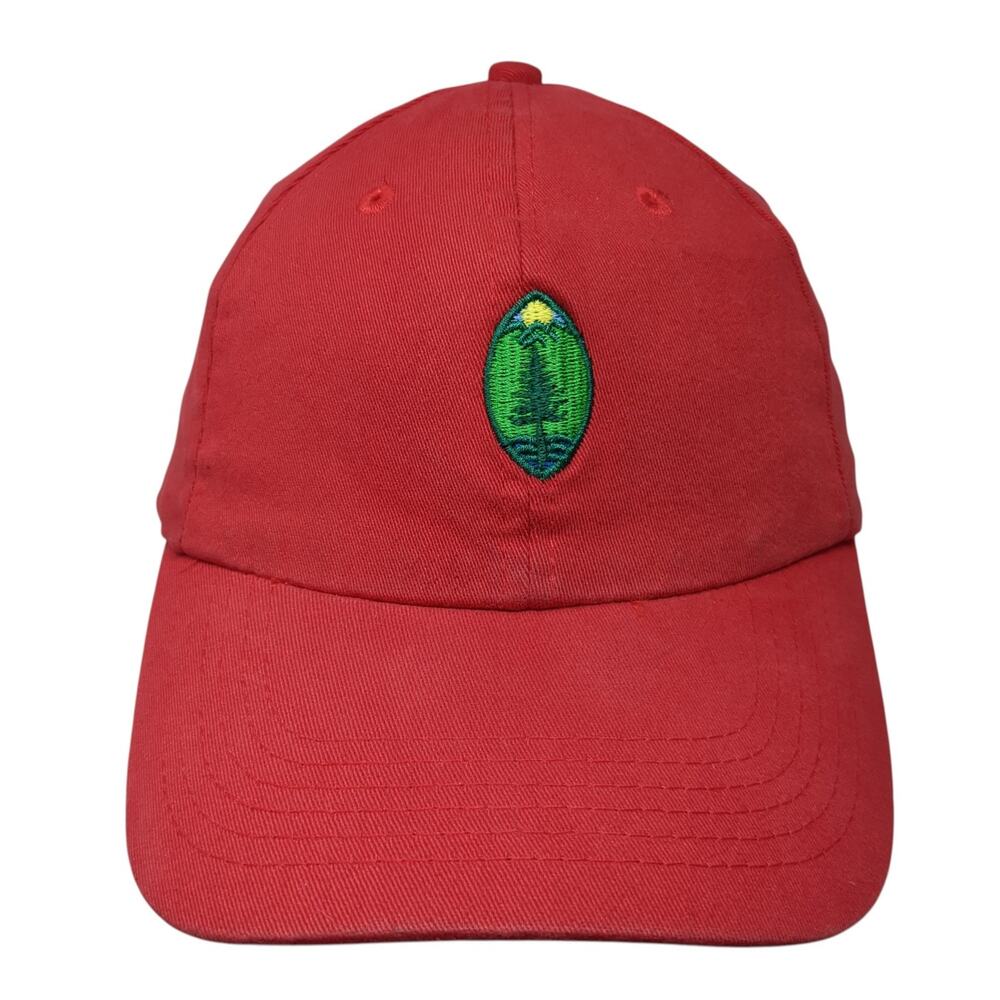 Paradise Point Fitted Baseball Cap Red One Size The Queensboro Shirt Company